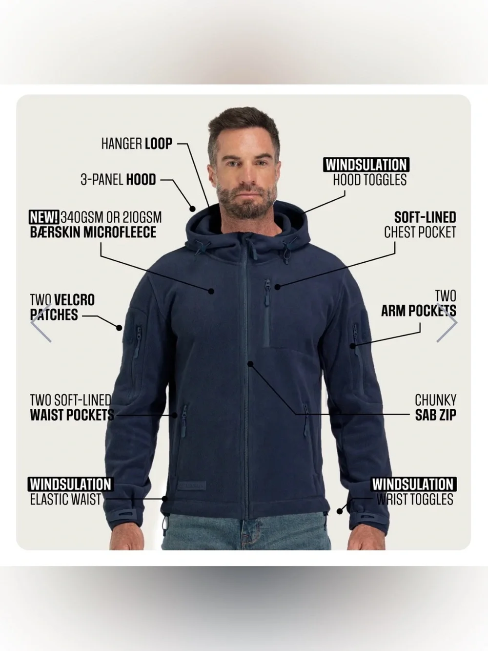 Baerskin durable hooded